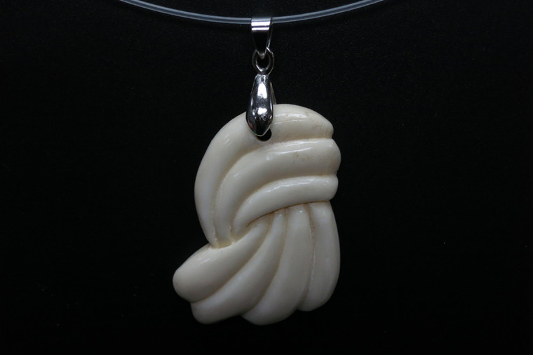 25x35mm Buffalo Bone Designer Bead Pendant [z5716]