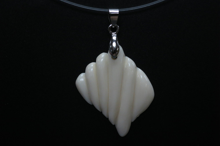 28x38mm Buffalo Bone Designer Bead Pendant [z5727]