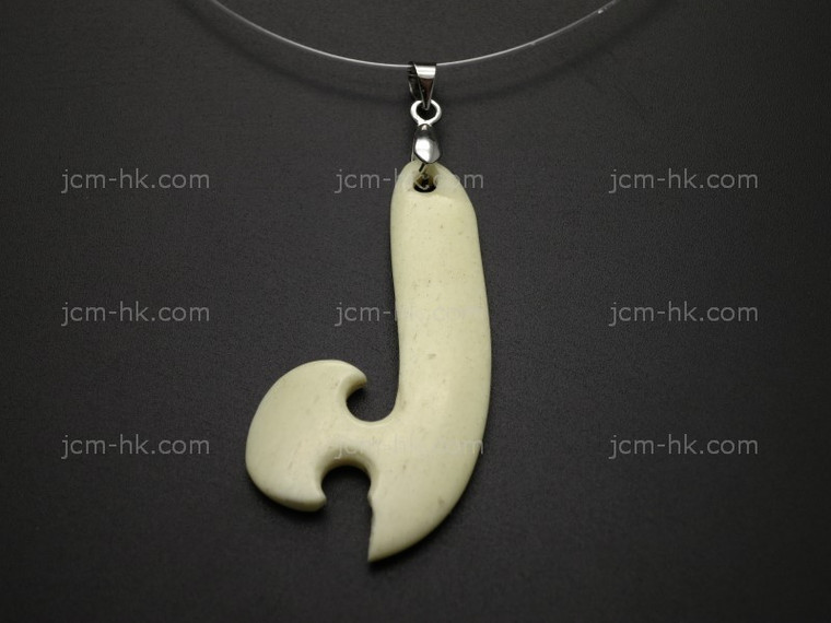 22x45mm Buffalo Bone Maori Bead Pendant [z8113]