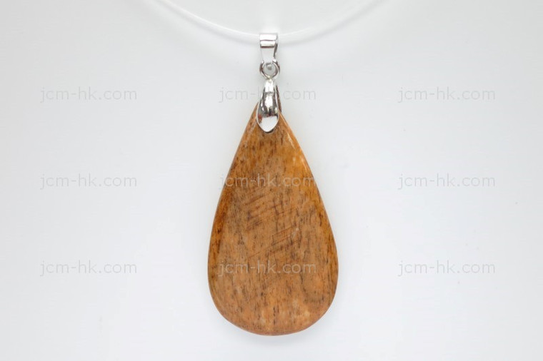 25x45mm Buffalo Bone Designer Bead Pendant, Natural Dyed [z7362]