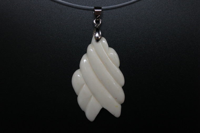 28x46mm Buffalo Bone Carved Designer Bead Pendant [z5467]