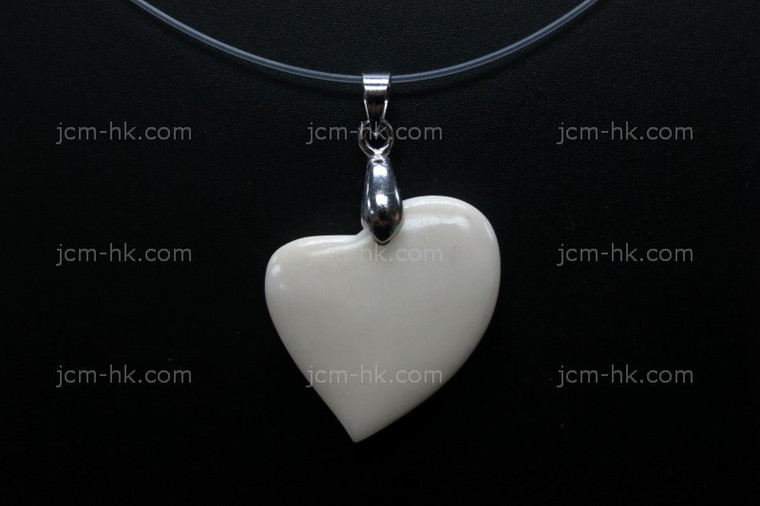23x25mm Buffalo Bone heart Designer Bead Pendant [z7405]