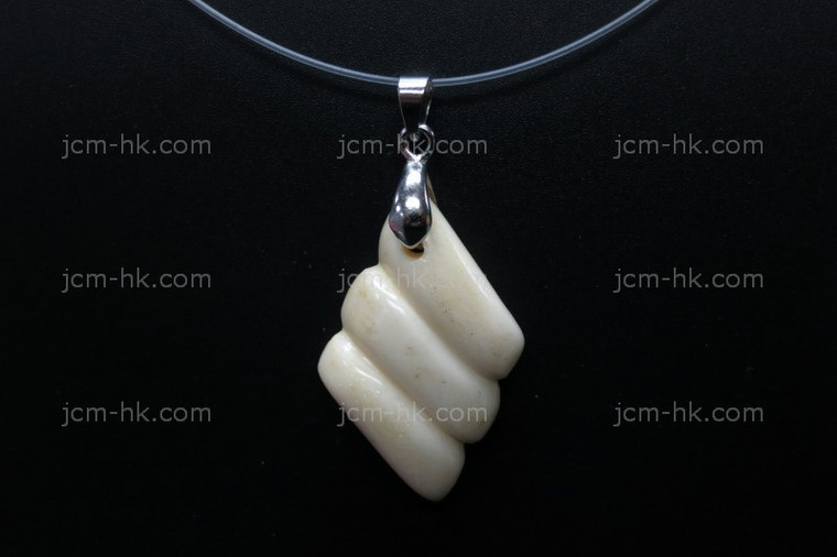 22x32mm Buffalo Bone Carved Designer Bead Pendant [z7438]