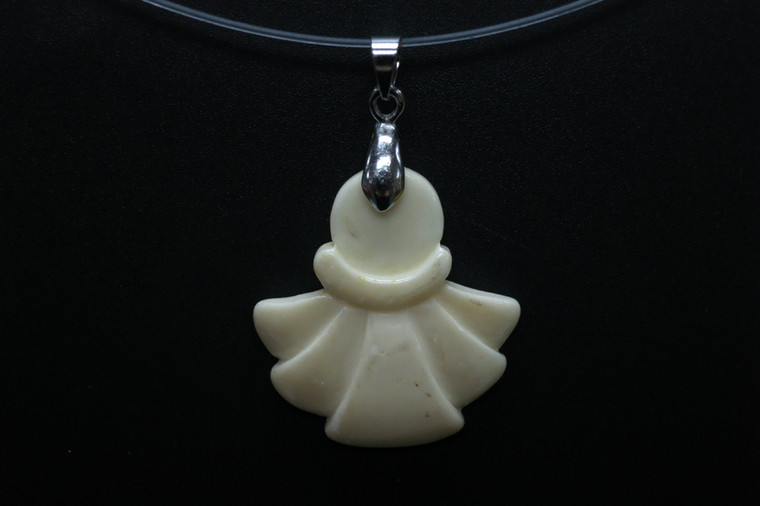 28x30mm Buffalo Bone Designer Bead Pendant [z8442]