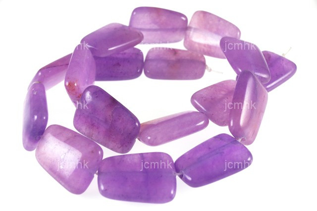 24x28mm Purple Jade Trapezoid Beads 15.5" dyed [w612]