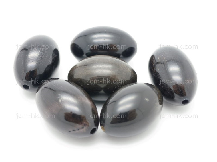 15x22mm Buffalo Horn Oval Beads 7pcs. [z1962]