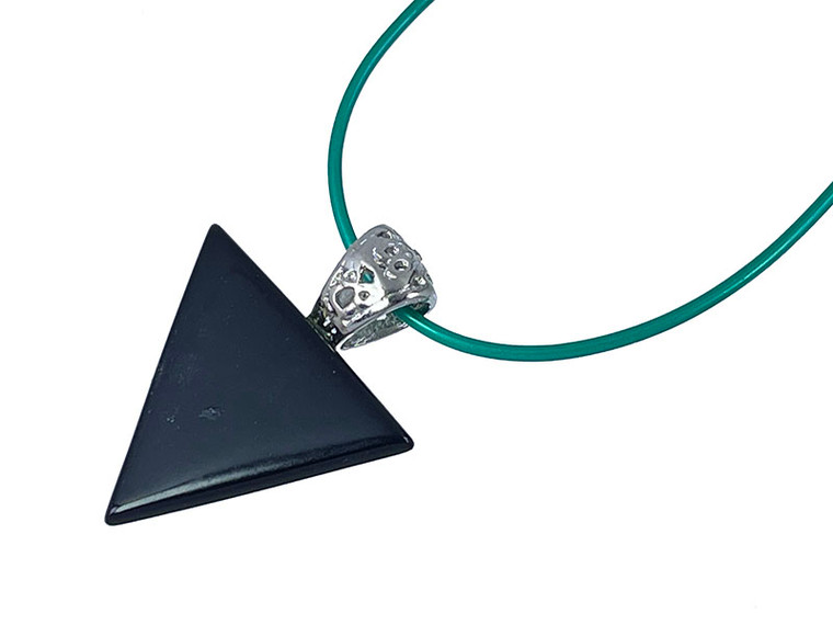20mm Black Onyx Triangular Pendant [y720fp]