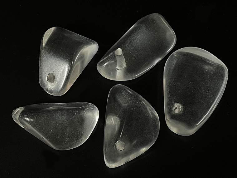 40-45mm Crystal Free Size Nugget with Hole 5pcs synthetic [y596a]