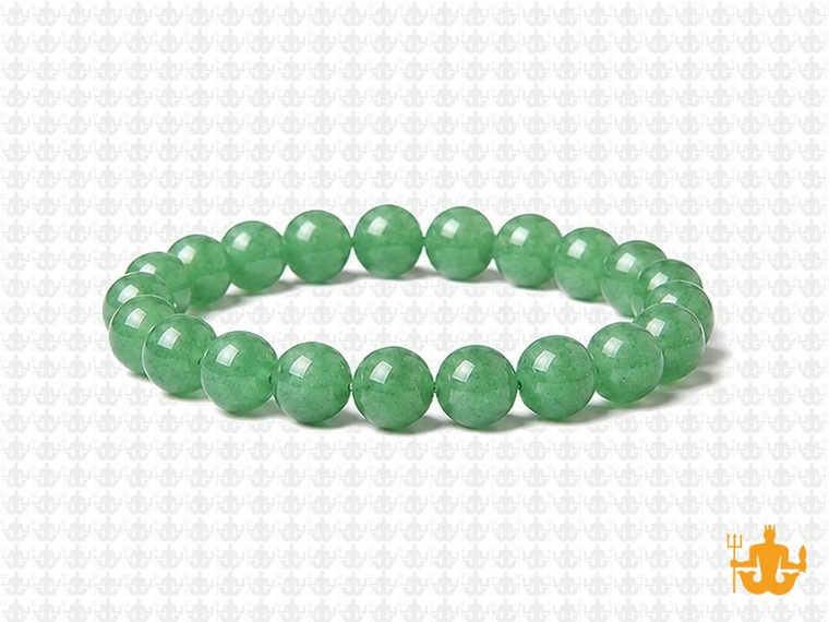 8mm Green Aventurine Elastic Bracelet 7.5" natural [b3b15]