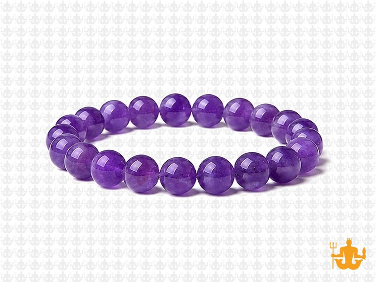 8mm Brazil Amethyst Elastic Bracelet 7.5" natural [b3m1]