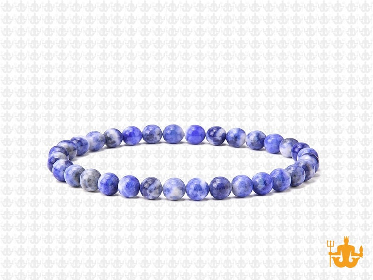 4mm Sodalite Elastic Bracelet 7.5" natural [b1r24]