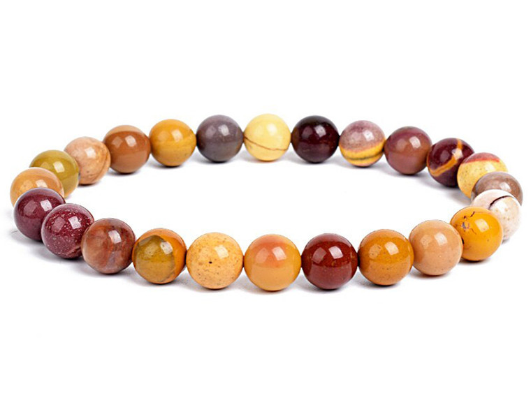 6mm Mookaite Elastic Bracelet 7.5" natural [b2r35]