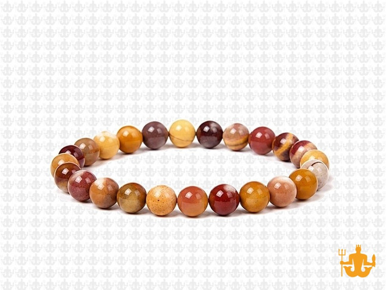 6mm Mookaite Elastic Bracelet 7.5" natural [b2r35]