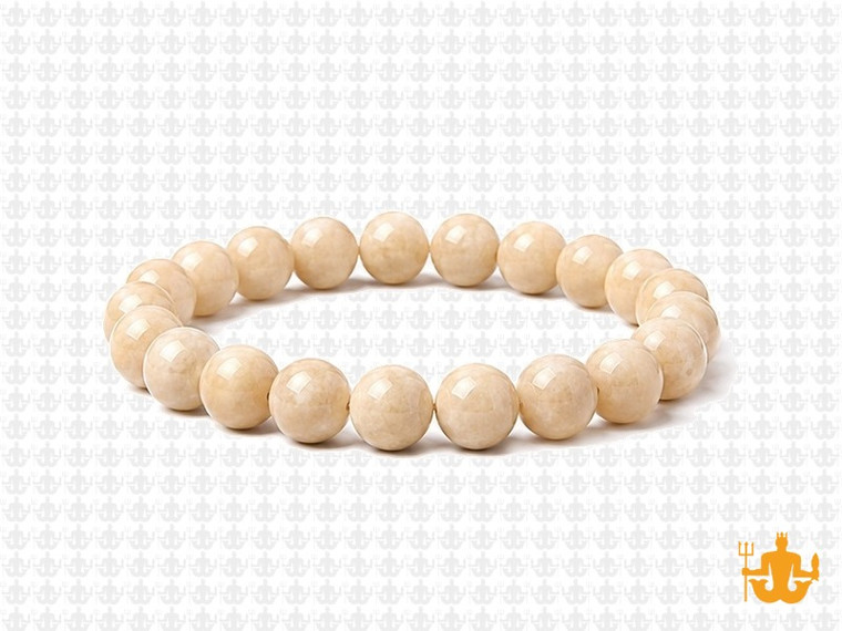 8mm River Fossil Elastic Bracelet 7.5" natural [b3c34]