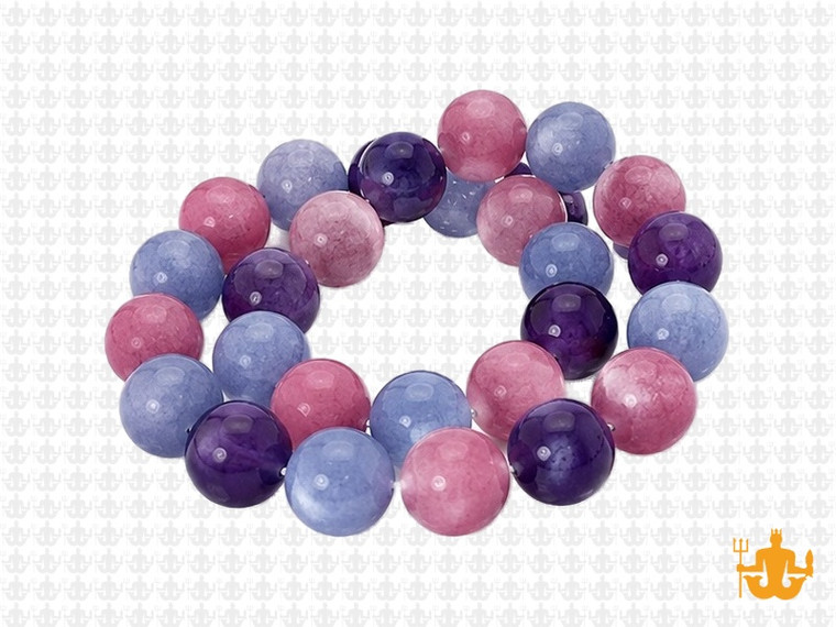 10mm Sunstone, Aquamarine & Amethyst Round Beads 15.5" natural [10r77]