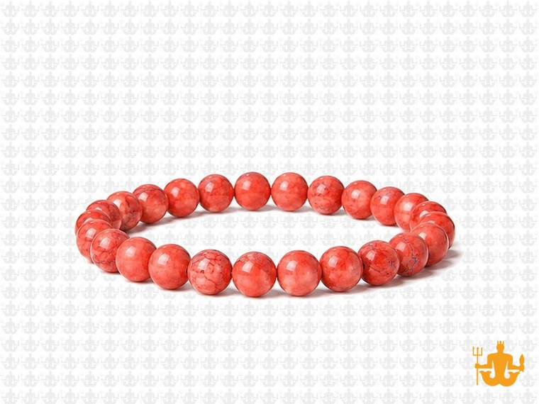6mm Coffee Magnesite Elastic Bracelet 7.5" [b2tc]