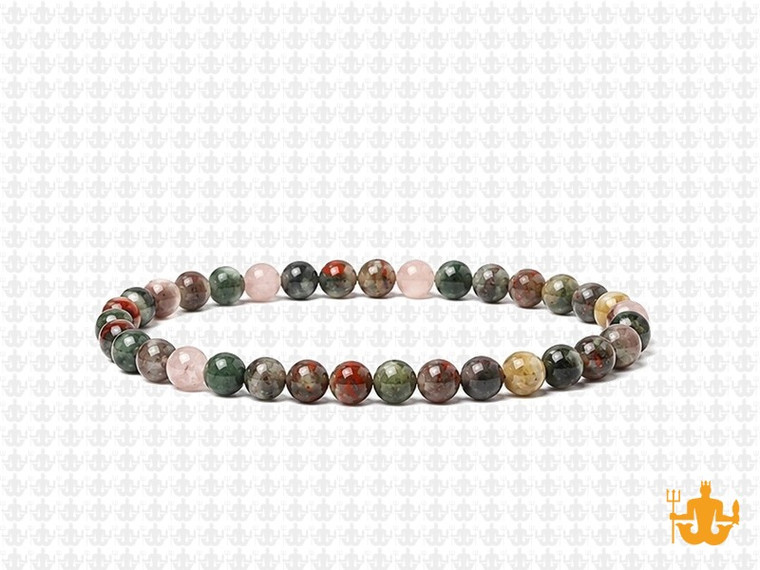 4mm Africa Blood Agate Elastic Bracelet 7.5" natural [b1r71]