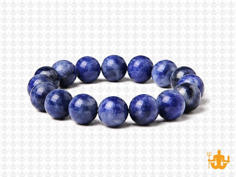 10mm Dark Sodalite Elastic Bracelet 7.5" natural [b4r25]