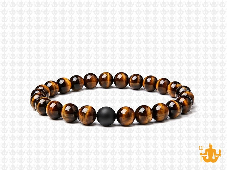 6mm Yellow Tiger Eye Elastic Bracelet 7.5" dyed [b2da2k]