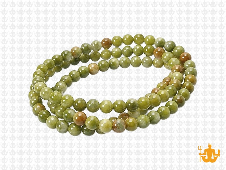 4mm Nephrite Jade Round Beads 15.5" natural [4a18]