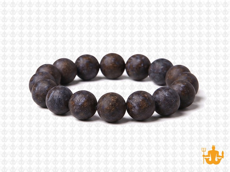 10mm Matte Bronzite Elastic Bracelet 7.5" natural [b4r72m]