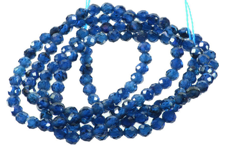 2mm Blue Crystal Glass Faceted Beads 15.5" 230-250pcs. [u22b]