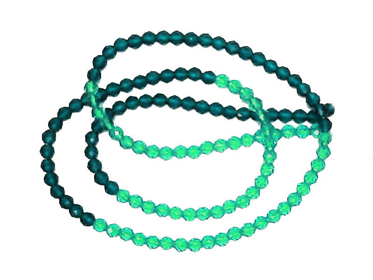 3mm Mix Zircon Crystal Glass Faceted Beads 15.5" 140-150pcs. [u23xm]