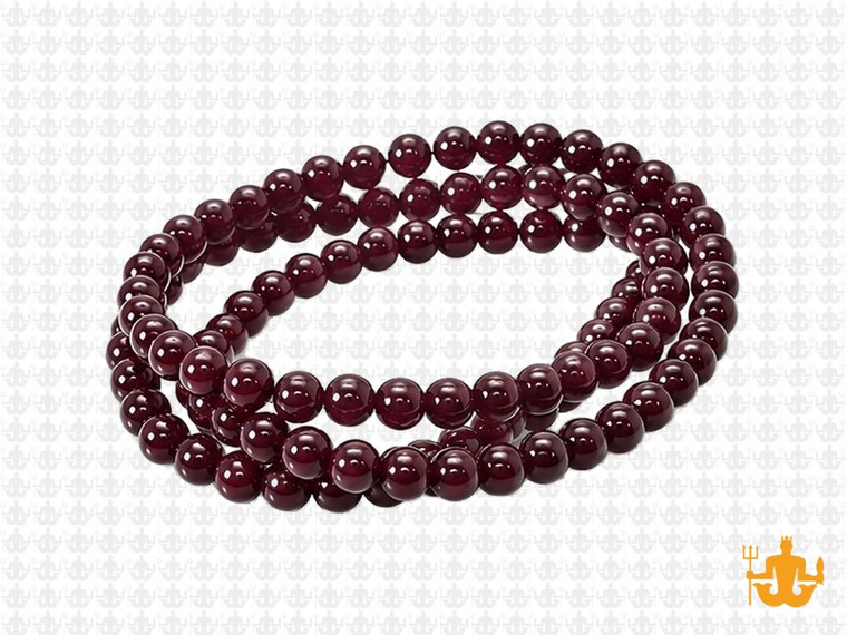 4mm Garnet Quartz Round Beads 15.5" synthetic [4a80]
