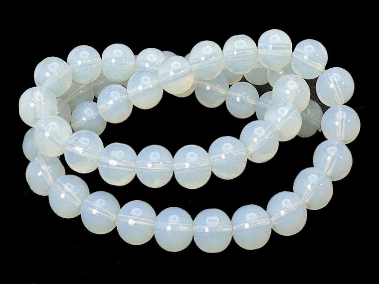8mm Moon Quartz Round Beads 15.5" synthetic [8a79]