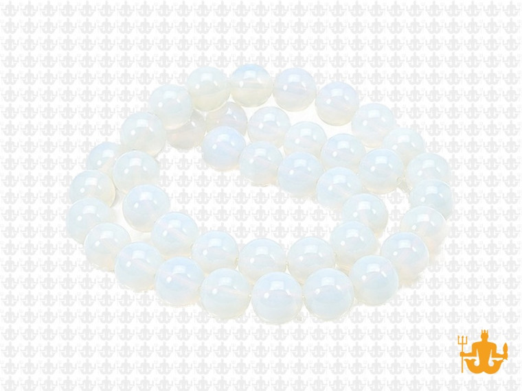 8mm Moon Quartz Round Beads 15.5" synthetic [8a79]