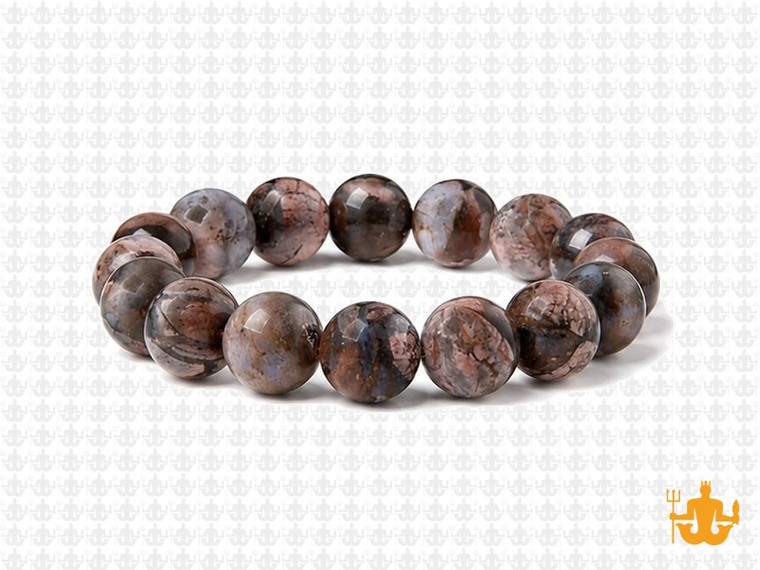 10mm Boulder Opal Elastic Bracelet 7.5" natural [b1r18]