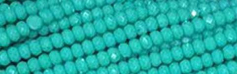 4mm Green Turquoise Faceted Rondelle Beads 15.5" [v0314]