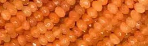 4mm Orange Jade dyed Faceted Rondelle Beads 15.5" [v0344]