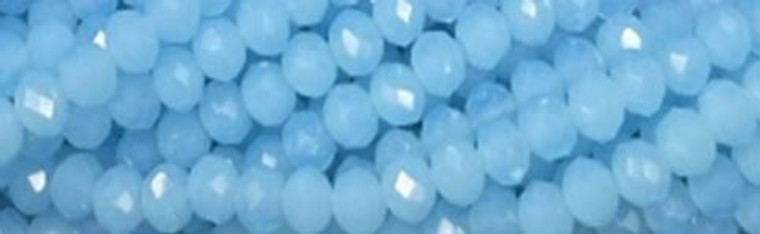 4mm Larimar synthetic Faceted Rondelle Beads 15.5" [v0373]