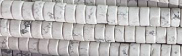 4mm Howlite Heishi Beads 15.5" [v0417]