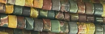 4mm Blood Agate Heishi Beads 15.5" [v0418]