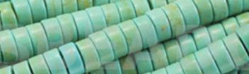 12mm Blue Turquoise Heishi Beads t3b12h 15.5" [v0480]