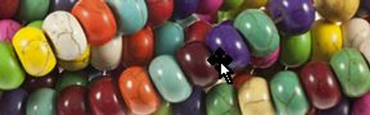 6mm Mix Magnesite Rondelle Beads t532x 15.5" [v0598a]