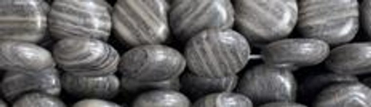 12mm Zebra Agate Coin Beads s4d43-12 15.5" [v0739]