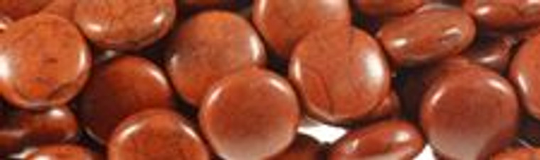 12mm Coffee Magnesite Coin Beads t534c 15.5" [v0779]