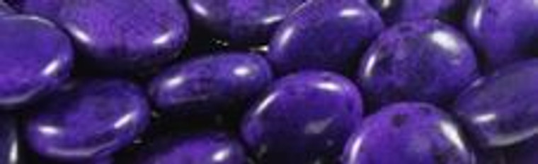 14mm Purple Magnesite Coin Beads t384p 15.5" [v0785]