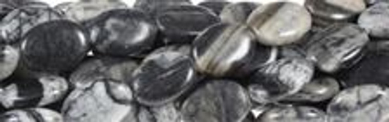 12x18mm Picasso Agate Oval Beads s7b20-12 15.5" [v0872]