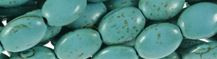 10x14mm Blue Turquoise Oval Beads t537b 15.5" [v0877]