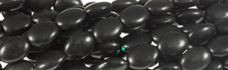 8x10mm Black Magnesite Oval Beads t549k 15.5" [v0886]