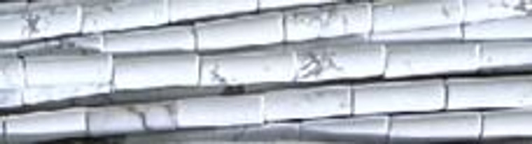 4x13mm Howlite Tube Beads 15.5" [v0920]