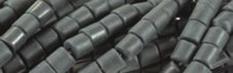 4x4mm Matte Black Onyx Tube Beads u77m 15.5" [v0998h]