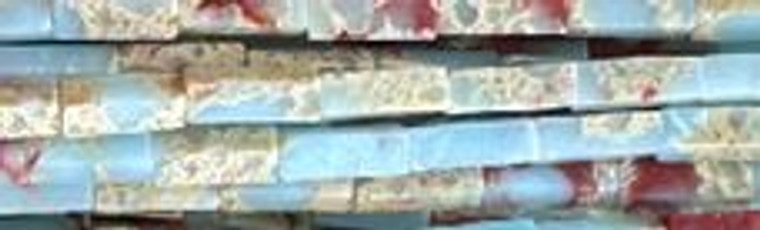 4x13mm Red Brown Amazonite Cube Beads 15.5" [v1017]