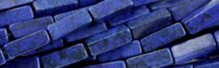 4x13mm Lapis Magnesite Cube Beads t544l 15.5" [v1065]