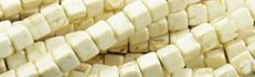 4x4mm White Turquoise Cube Beads t542w 15.5" [v1067]