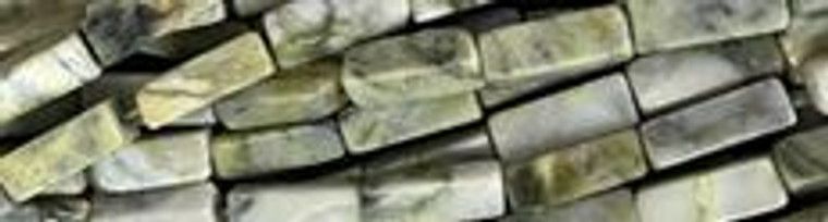 4x13mm Serpentine Gray Cube Beads s654 15.5" [v1093]